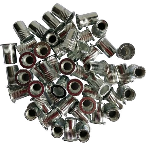 Sachet de 50 inserts filetes acier galvanise de m8