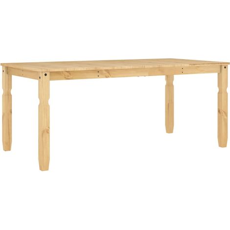 Table de salle à manger design rustique 180 x 90 x 75 cm bois massif de pin DEC036853