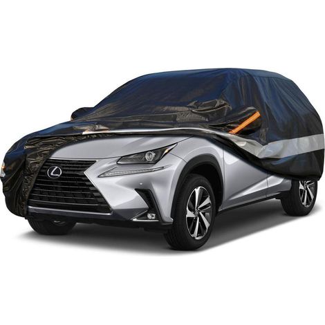 Autoabdeckung 10 Schichten Wasserdicht Atmungsaktiv für Lexus NX (2015-2023) Schwarz (1/5)