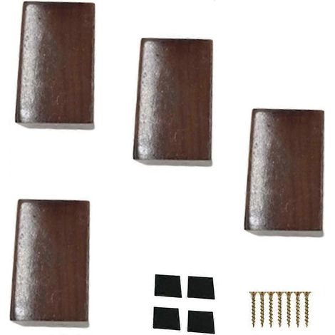 Massivholz-Möbelbeine, quadratische Sofafüße aus Holz, Ersatzfüße für Schränke, TV-Tisch, Couchtisch, Stuhl, Hocker, Kommode, Bett, Hartholz – 8 cm (3,2 Zoll) – Walnuss