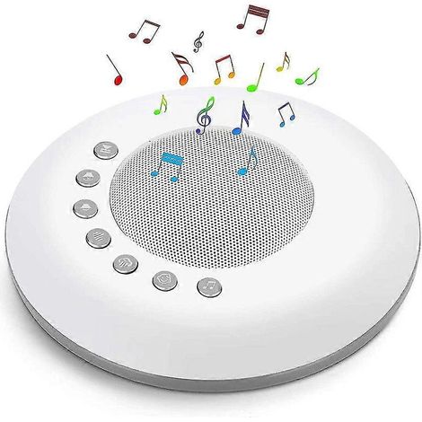 Máquina de ruido blanco con luz nocturna RGB/cálida, ayuda para dormir, máquina de relajación sonora con temporizador de apagado automático, terapia del sueño con 20