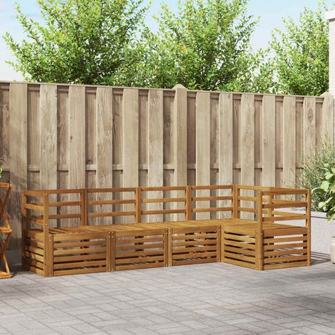 Sofagarnituren 5 pcs Natur Massivholz Akazie