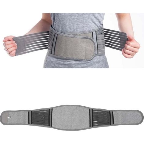 Beyamis Ceinture lombaire en charbon de bambou - Soutien lombaire ajustable unisexe taille L pour toutes saisons (1/5)