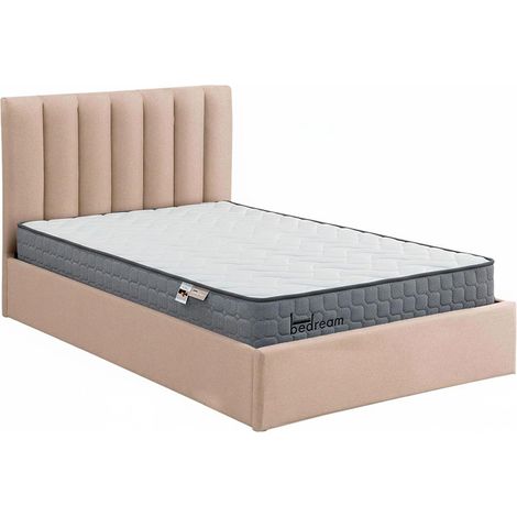 Pack Lit Coffre & Matelas "Dream & Goodream" 140x190cm Beige
