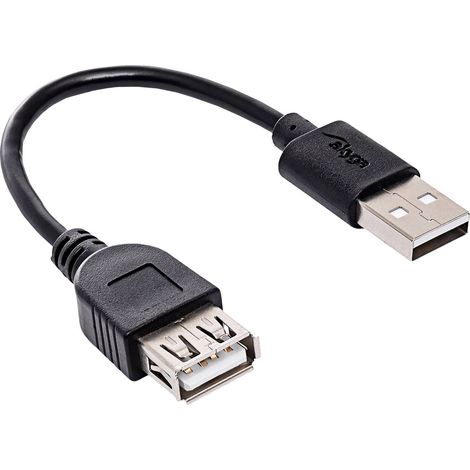 Akyga Câble USB USB-A mâle, USB-A femelle 0.15 m noir AK-USB-23 (1/2)