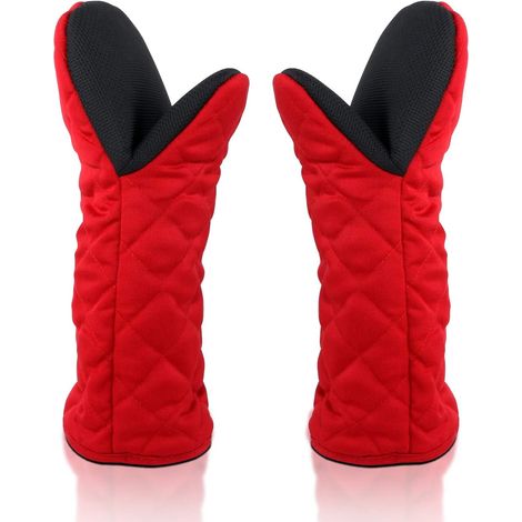 Hitzebeständige Ofenhandschuhe, Thermohandschuhe für die Küche, Grillhandschuhe, Ofenhandschuhe, Doppelhandschuhe