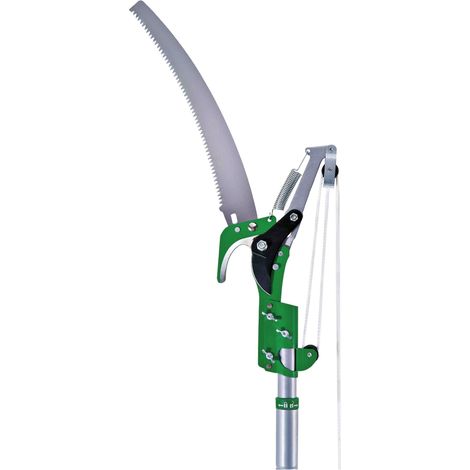 Ribiland – Élagueur télescopique professionnel – Longueur ajustable jusqu'à 2,50 m – Lame en téflon antirouille – Pour bois dur et teck