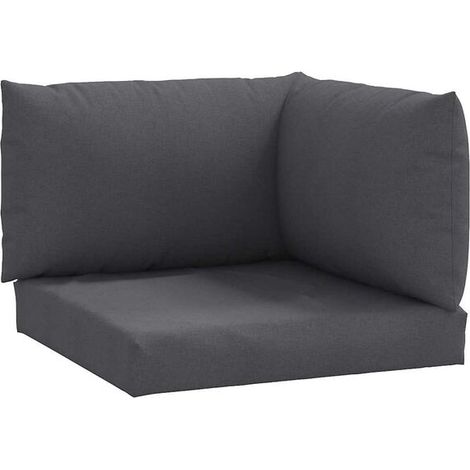 Coussins de plateau, ensemble de 3 pièces, tissu mélangé gris anthracite. (1/5)