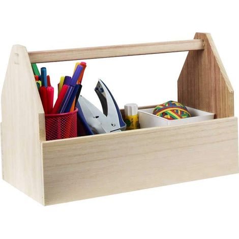 Artemio - Cassetta degli Attrezzi in Legno, 30 cm, Beige (1/3)