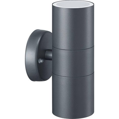 Applique murale extérieure haut/bas, noire, max. 2 x 25 W, IP44 résistant aux intempéries, ampoule non fournie (1/3)