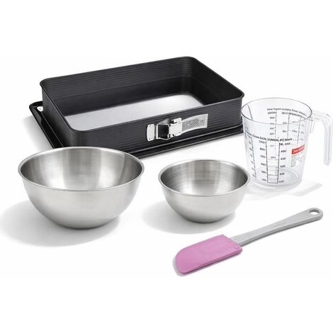 Set de 5 ustensiles de pâtisserie moule à gâteaux 2 bols spatule pâtisserie et verre doseur Zenker Deluxe (1/5)