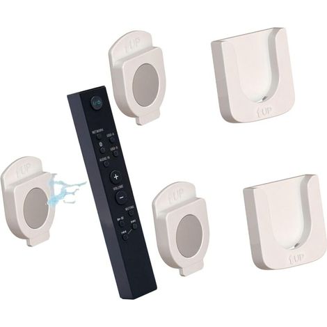 2 pezzi Supporto magnetico per telecomando, supporto da parete per telecomando, supporto magnetico per telecomando, organizer da parete multifunzionale per la ricarica del telecomando (1/5)
