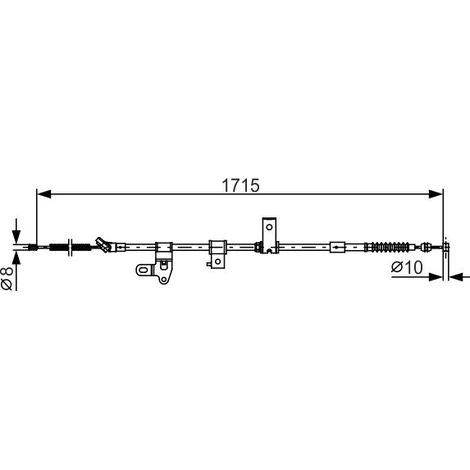 Tirette à câble, frein de stationnement BOSCH 1 987 482 348 TOYOTA 46420 47060