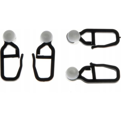 Imperdibles negros con rollo para rieles de techo de PVC, 50 unidades, para cortinas. (1/5)