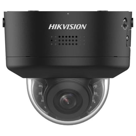 Hikvision Cámara de Seguridad IP Pro Domo PoE 4MP 2.812mm Exterior IP66 - DS-2CD2746G2H-IPTRZS2U/SL(2.8-12) BLK
