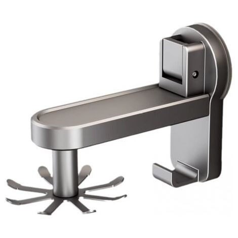 Gris, 1 pièce Porte ustensiles de cuisine à ventouse, aucun perçage requis, aucun dommage au porte couverts, crochet robuste rotatif à 360 °, adapté à une utilisation murale, pour planches à découper/ (1/5)