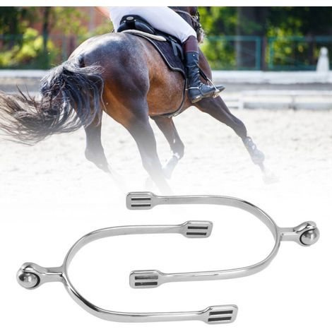 Eperons pour Cheval [Modèle Western] en Acier Inoxydable 1 Paire pour Équitation et Dressage