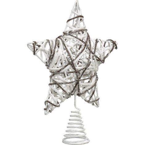 Tannenzimelie Eisbraun aus Rattan H27cm - Feeric lights & christmas