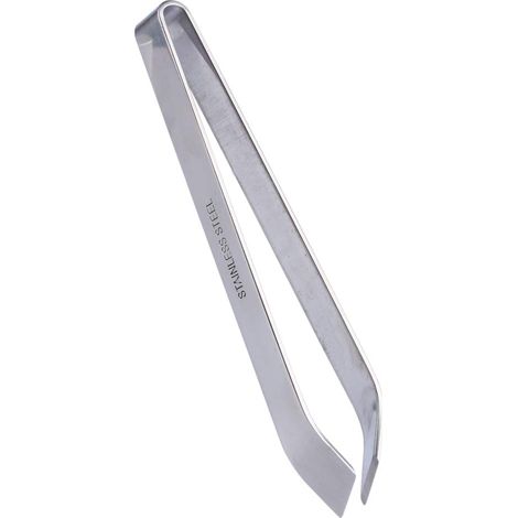 Fischgrätenpinzette, abgewinkelter Fischgrätenentferner aus Edelstahl, Bastelwerkzeug