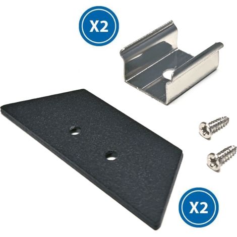 Pack 2 Chevilles et 2 agrafes pour Profil LM3829 - Ledme - LM3829A (1/2)