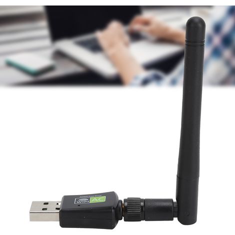 Adaptateur USB WiFi 600Mbps Double Bande 2.4Ghz/5Ghz Antenne Externe Carte Réseau Sans Fil Noir (1/5)