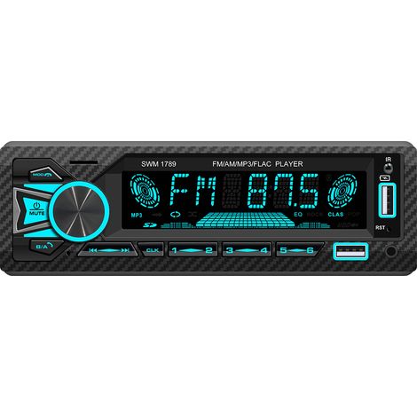 Autoradio - Lecteur Mp3 - Rds Fm Am - Bluetooth Double - Entrée Aux Usb Sd Tf - Charge Rapide - Navigation Gps - 1 Din - Adaptateur Antenne Inclus - 30 Émetteurs (1/5)