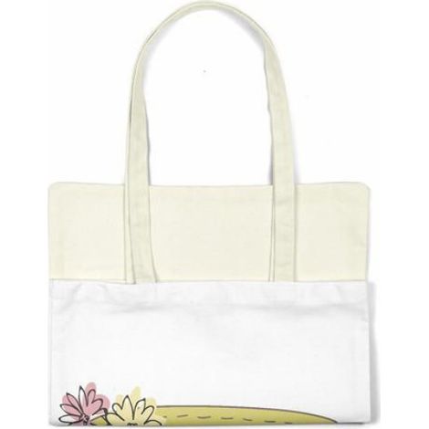 Sac Shopping - Coton - 85 x 48 cm - Jaune - Réutilisable - 1 Pièce (1/4)