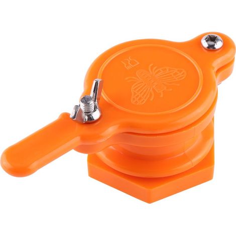 Vanne miel plastique – 12x5.6x4.5cm – orange – mise en bouteille – extracteur – apiculteur (1/5)