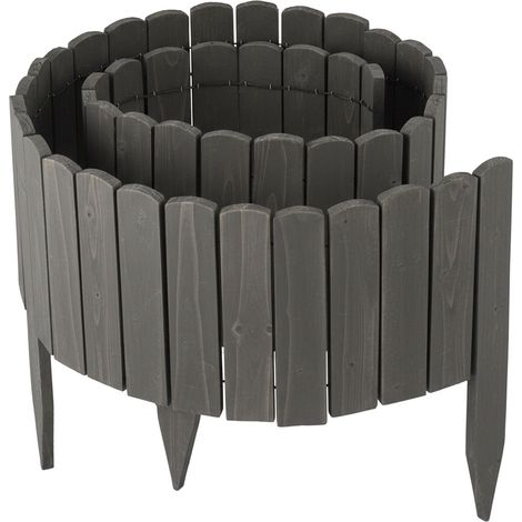Bordura da giardino flessibile in legno - Resistente alle intemperie, facile da installare
