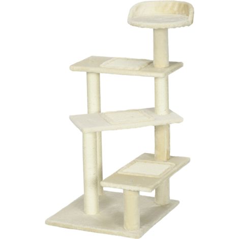 Arbre à chat avec griffoir 50x50x100 cm sisal terracotta beige