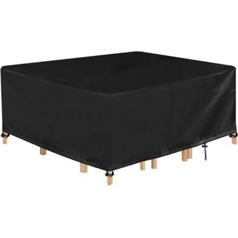Housse Salon de Jardin 213 x 131 x 74cm 210D Oxford Housse de Protection Bâche de Table Imperméable Résistant à la Vent Pluie UV Déchirure
