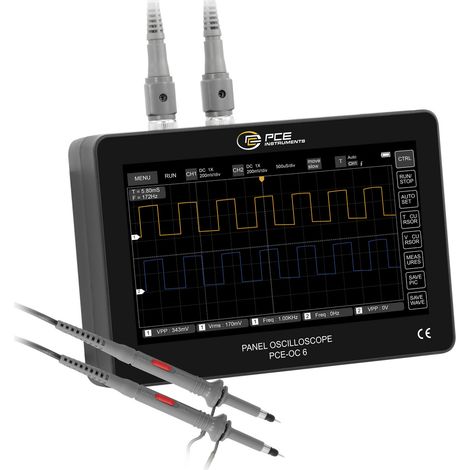PCE Instruments 2-Kanal Handheld-Oszilloskop PCE-OC 6 7 Zoll Touchscreen 100 MHz Bandbreite 1 GSa (1/5)
