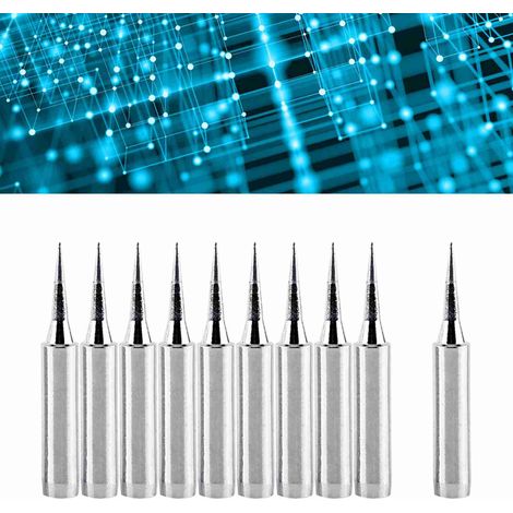 Neutrale Verpackung, Packung mit 10 bleifreien 900M-TI Lötspitzen mit extra langer Spitze. (1/5)
