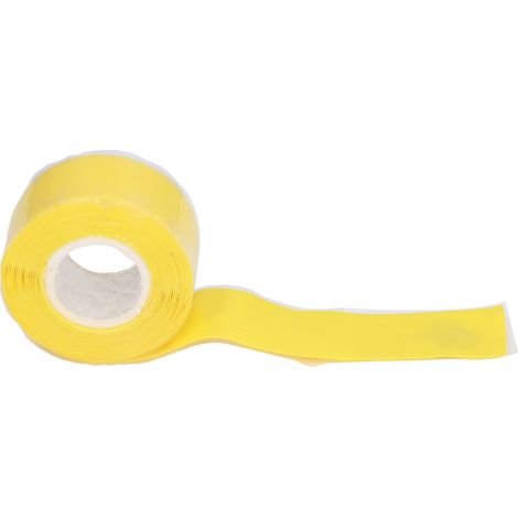 Ruban adhésif silicone 3 m étanche à l'eau auto-fusible forte étanchéité pour tuyau durite jaune (1/5)