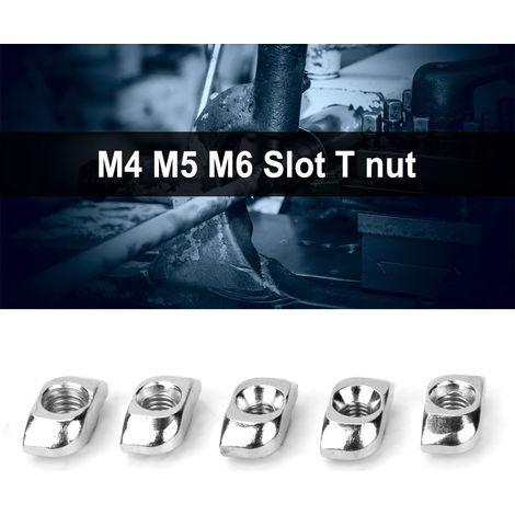 120 pièces écrous coulissants profilé T M4 M5 M6 fixations pour profilés aluminium 3030 (1/5)