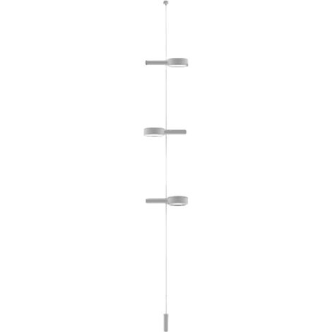 Zafferano SUPER O Lampada a led sospesa Bianca ricaricabile e dimmerabile - 3 Moduli Luce