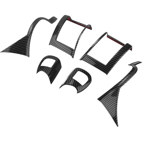 Set de 6 pièces en ABS style carbone pour grilles d'aération tableau de bord MINI Cooper F55 F56 F57 2014‑2021 (1/5)