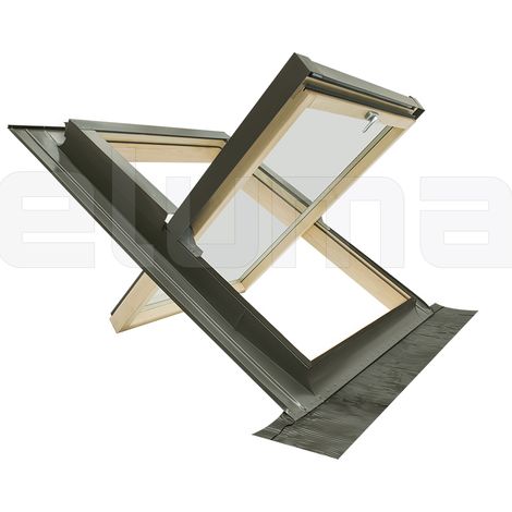 Finestra per tetto Termica con Vetro Antigrandine e Antinfortunistico, Made in Italy (55x98 Base x Altezza)