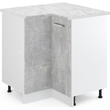 Mobile ad angolo cucina R-Line, Calcestruzzo, 75.6 cm , PL Marmo, Vicco (1/5)