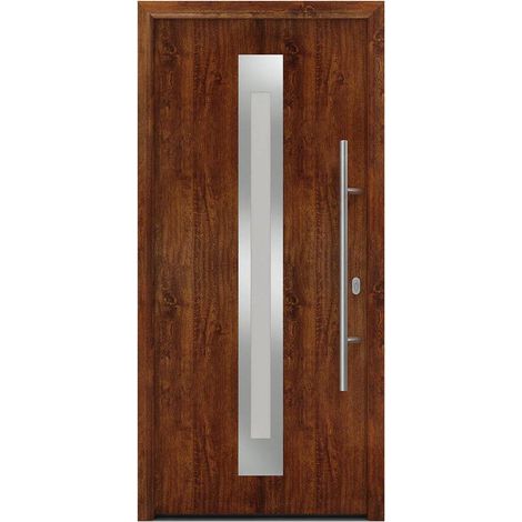 Hörmann Ecostar Haustür "ISOPRO IP 770S", dark oak, 110 x 210 cm (B x H), DIN Rechts