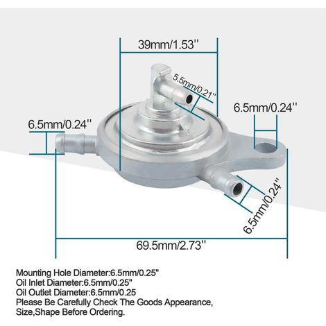 2pcs Motorcycle Fuel Pump Valve Vacuum Petcock Replacement for GY6 50cc 70cc 90cc 110cc 125cc 150cc Roketa Sunl Taotao Chinese ATV Scooter (1/5)