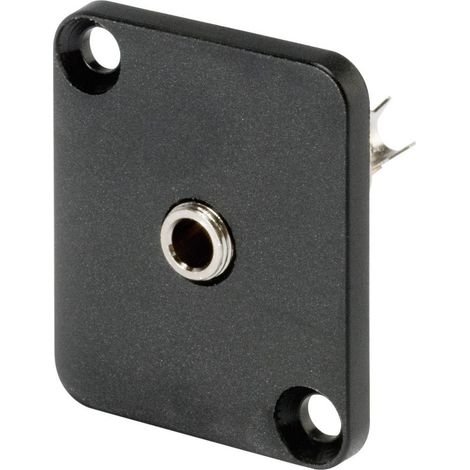 Jack 3.5 mm embase femelle, contacts droits Hicon HI-J35SEFD Nombre de pôles: 3 stéréo noir 1 pc(s) (1/2)