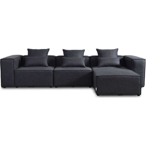HOME DELUXE - Sofá modular VERONA Color: antracita, versión: L (1/5)
