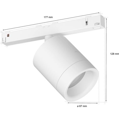 Éclairage Perifo, 1 Spot + Rail, Blanc (1/5)