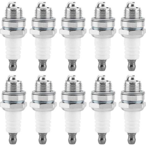 10Pcs Spark Plugs for Brush Cutter Trimmer Chain Replacement Accessories (1/5)