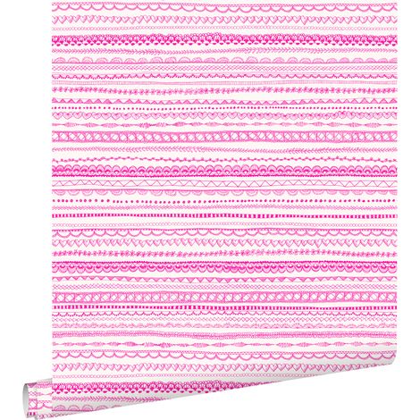 papier peint ruban en dentelle rose bonbon  - ESTAhome (1/5)