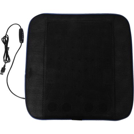 Universelles belüftetes Autositzkissen mit Ventilator und USB-Anschluss, schwarz. (1/5)