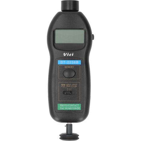 Tachymètre numérique à écran LCD à 5 chiffres, appareil de mesure de vitesse portable, tachymètre à contact et photoélectrique (1/5)