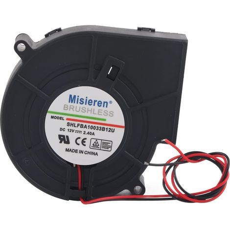 12V Blower Fan with Double Ball Bearing, Technical Plastic, for BBQ, Camping, Cooling (1/5)