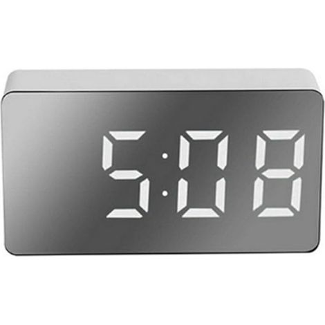 LED-Spiegelwecker, digitaler Wecker, multifunktionaler elektronischer Mini-Wecker für Schlafzimmer, Wohnzimmer, Büro (1/2)